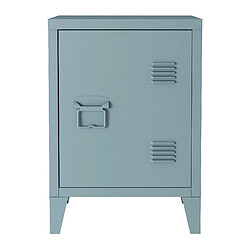 Avis Helloshop26 Table de chevet en acier laminé 57 x 40 x 30 cm gris-bleu 03_0008682