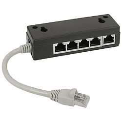 Distributeur ISDN InLine®, 5x RJ45 Bu, 15cm Câble, avec résistances de pull-up