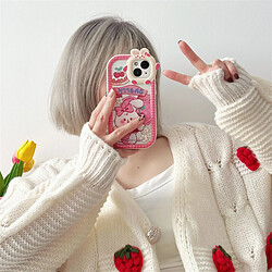 Avis GUPBOO Étui pour iPhone12 Tenant Cherry Bow Bunny Girl Coque de téléphone Silicone