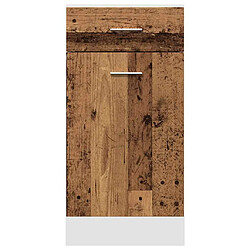 Avis vidaXL Armoire de plancher à tiroir vieux bois 40x46x81,5 cm