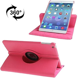 Wewoo Smart Cover Magenta pour iPad Air 360 degrés de rotation litchi texture étui en cuir avec 3 supports d'engrenages et de veille / fonction de réveil