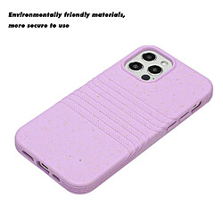 Coque en TPU + paille de blé entièrement biodégradable pour votre iPhone 11 Pro 5.8 pouces - violet