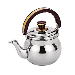 Camping En Plein Air En Acier Inoxydable Sifflet Bouilloire Cuisine Thé Pot Argent 3.5L