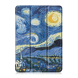 Wewoo Housse Coque Étui en cuir avec rabat à déformation horizontale et motif couleurs pour Lenovo Tab M10, support à trois rabats (motif Ciel étoilé)