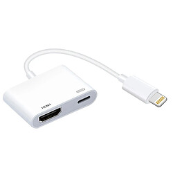 Adaptateur Lightning vers HDMI et Lightning Femelle 1080p Max excell Blanc