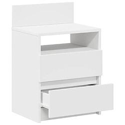 Acheter vidaXL Table de chevet avec 2 tiroirs blanc 40x33x60 cm