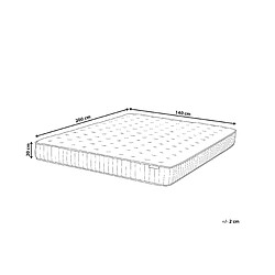 Avis Beliani Matelas à ressorts ensachés équilibré 140 x 200 cm DREAM