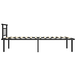 Avis vidaXL Cadre de lit sans matelas noir métal 100x200 cm