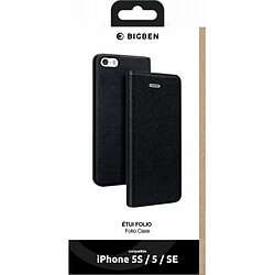 BigBen Connected Étui de Protection pour iPhone 5/5S/SE Folio Noir pas cher