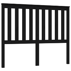 Maison Chic Tête de lit scandinave,Meuble de chambre Noir 146x6x101 cm Bois massif de pin -MN35972