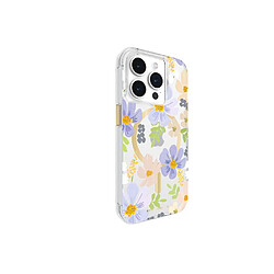 CASE MATE Coque pour Apple iPhone 15 Pro MagSafe Imprimé Floral Petite Marguerite Multicolore