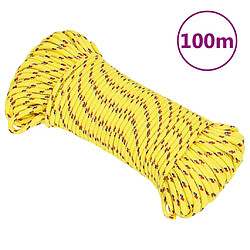 vidaXL Corde de bateau Jaune 4 mm 100 m Polypropylène