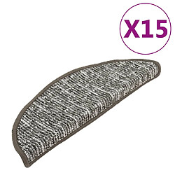 vidaXL Tapis de marches d'escalier 15 pcs Anthracite 56x17x3 cm