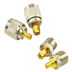 4x Fiche De Test Plaquée Or Pour Adaptateur Coaxial Coaxial RF Pour Connecteur UMA - SMA PL-259