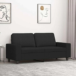 Maison Chic Canapé à 2 places,Sofa de Salon,Canapé droit Noir 140 cm Tissu -GKD656135