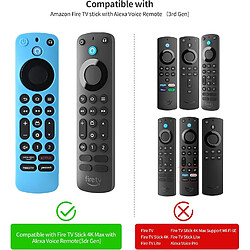 SANAG Coque Protection Telecommande Firestick 4K Avec Alexa Telecommande Vocale Fire Tv Stick 4K /4K Max Couvercle De Telecommande Silicone Avec Bandoulière Et Lumineux -2Pack(Vert Et Bleu)