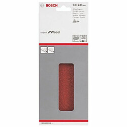 Bosch 2608605312 Feuille abrasive pour ponceuse vibrante 93 x 230 mm Grain 80 10 pièces