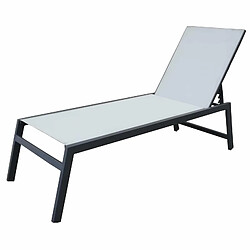 Bain de Soleil Chaise Longue de Jardin en Aluminium Chillvert Pisa 203x64x43 cm