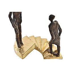 Figurine Décorative DKD Home Decor Doré Résine Gris foncé Escalier Moderne (14 x 14 x 41,5 cm)