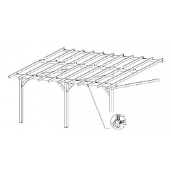 Carport 22.85m² gris - am4563bm - HABRITA