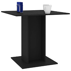 Acheter vidaXL Table à manger Noir 80x80x75 cm bois d'ingénierie