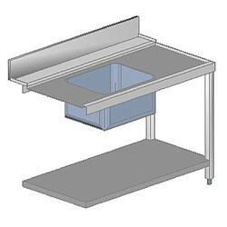 AFI COLLIN LUCY? Table d'Entrée Droite avec Evier 120 cm - AFI Collin Lucy