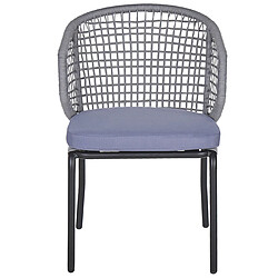 Acheter Beliani Chaise de jardin PALMI Métal Gris