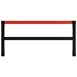 Acheter vidaXL Cadre de banc de travail Métal 120x57x79 cm Noir et rouge