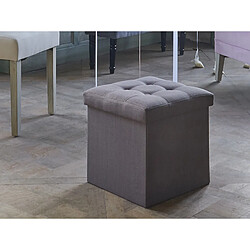 Atmosphera, Createur D'Interieur Pouf pliant carré Lysandre - gris - Atmosphera