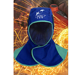 Casque Ignifuge Safey Welder Neck Protect Hood Hood Welder Head Cover Blue