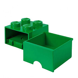 Brique de Rangement Empilable avec Tiroir 4 plots LEGO® Vert