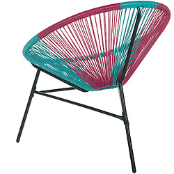 Beliani Chaise de jardin ACAPULCO Turquoise pas cher