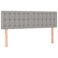 Acheter Maison Chic Tête de lit scandinave à LED,meuble de chambre Gris clair 144x5x78/88 cm Tissu -MN19778