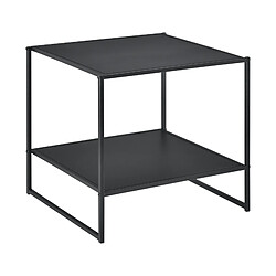 Table de Chevet Mandal 51 x 53 x 51 cm Métal Noir Mat [en.casa]