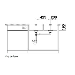 Acheter Evier à encastrer 90cm inox - 522985 - BLANCO