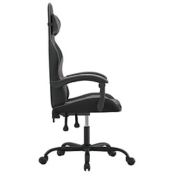 Avis vidaXL Chaise de jeu Noir et gris Similicuir