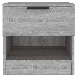 Maison Chic Lot de 2 Tables de chevet - Tables de Nuit Sonoma gris Bois d'ingénierie pas cher