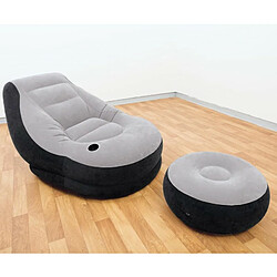 Fauteuil & Pouf Gonflables Ultra Lounge 130cm Gris