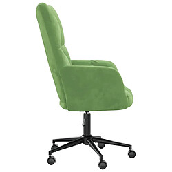 Avis vidaXL Chaise de relaxation Vert clair Velours