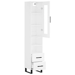 Avis vidaXL Buffet haut Blanc 34,5x34x180 cm Bois d'ingénierie