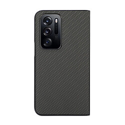 Coque en TPU + PU Housse antichoc, texture fibre de carbone, noir pour votre Oppo Find N