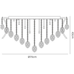 Acheter Luminaire Center Plafonnier Mios 15 Ampoules chrome poli/cristal