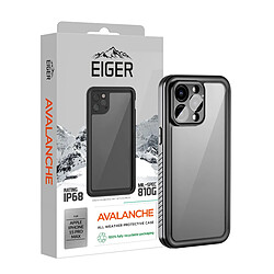 Eiger Coque pour iPhone 15 Pro Max Protection Complète à 360° Étanche IP68 Renforcée Noir