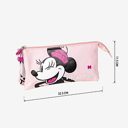 Avis Trousse Fourre-Tout Triple Minnie Mouse 22,5 x 2 x 11,5 cm Rose