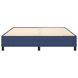 Acheter vidaXL Cadre de lit sans matelas bleu 160x200 cm tissu