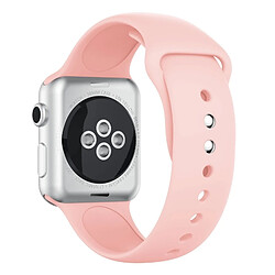 Wewoo Bracelet Bande de montre en silicone à double rivets pour Apple Watch séries 3 et 2 & 1 38 mm (rose)