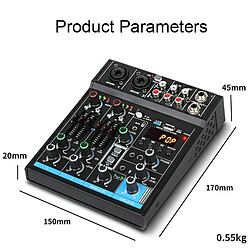 Avis Table De Mixage USB Bluetooth Pour Enregistrement Et Diffusion En Direct YONIS