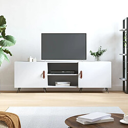 Maison Chic Meuble TV scandinave - Banc TV pour salon blanc 150x30x50 cm bois d'ingénierie -MN35406