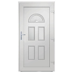 Acheter vidaXL Porte d'entrée blanc 98x198 cm PVC