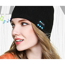 YP Select Bluetooth Hat Bluetooth Beanie Hat with Bluetooth 5.0 Built-in Stereo Mic Fit for Outdoor Sports-Noir